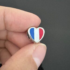 Pandora France Flag  Heart Charm